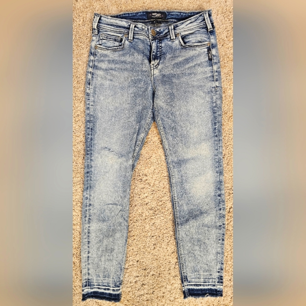 Women's Silver Jeans Co. Avery Ankle Skinny Jeans sz 30 (3t)